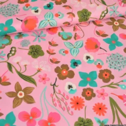 Popeline de coton Meadow Flower Pink - Nerida Hansen