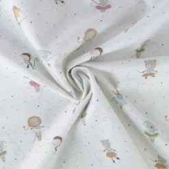 Popeline de coton Play motif animaux du cirque