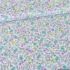 Popeline Litchi style Liberty coloris bleu et parme - OEKO TEX