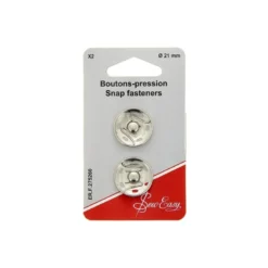 Pressions à coudre 21mm - Argent