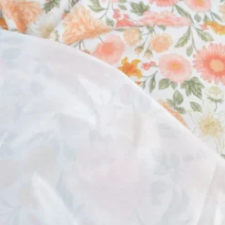 Pul contact alimentaire motif fleurs Élisabeth rose et beige
