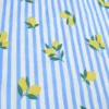 Pul contact alimentaire motifs citrons et rayures bleues - motif exclusif