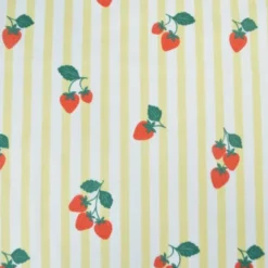 Pul contact alimentaire motifs rayures jaunes et fraises - motif exclusif