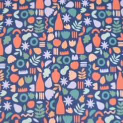 Pul contact alimentaire motifs Amphores graphique bleu marine - motif exclusif