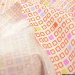 Pul contact alimentaire motifs cubes roses - oeko tex