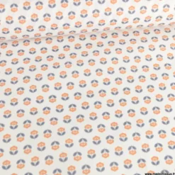 Pul contact alimentaire motifs fleurs vintage bleues fond blanc - motif exclusif