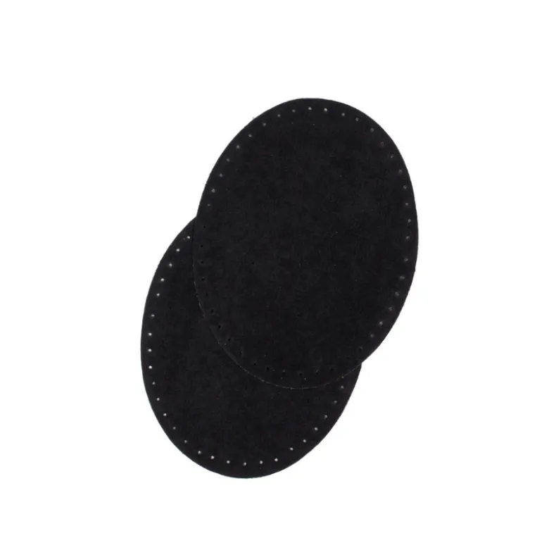 Renforts thermocollants en daim 8 x 10.5cm - Noir