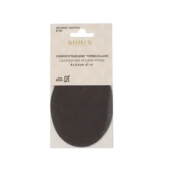Renforts thermocollants en daim 8 x 10.5cm - Gris foncé