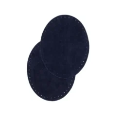 Renforts thermocollants en daim 8 x 10.5cm - Bleu marine