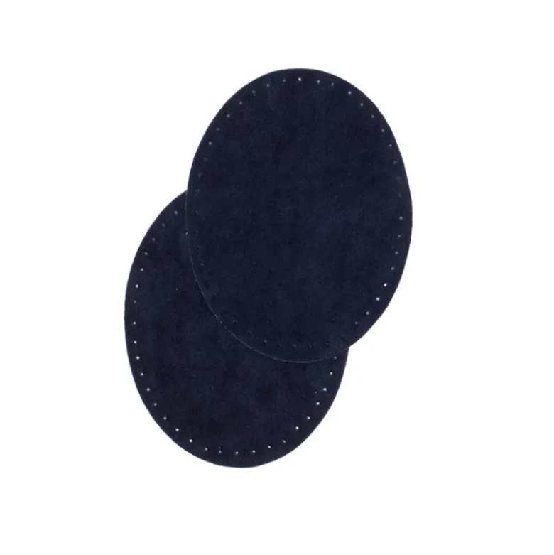 Renforts thermocollants en daim 8 x 10.5cm - Bleu marine