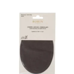 Renforts thermocollants en daim 9.5 x 14cm - Gris foncé