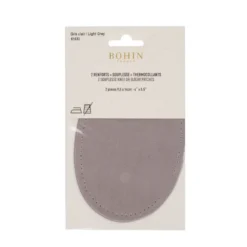 Renforts thermocollants en daim 9.5 x 14cm - Gris clair