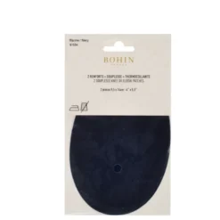 Renforts thermocollants en daim 9.5 x 14cm - bleu marine