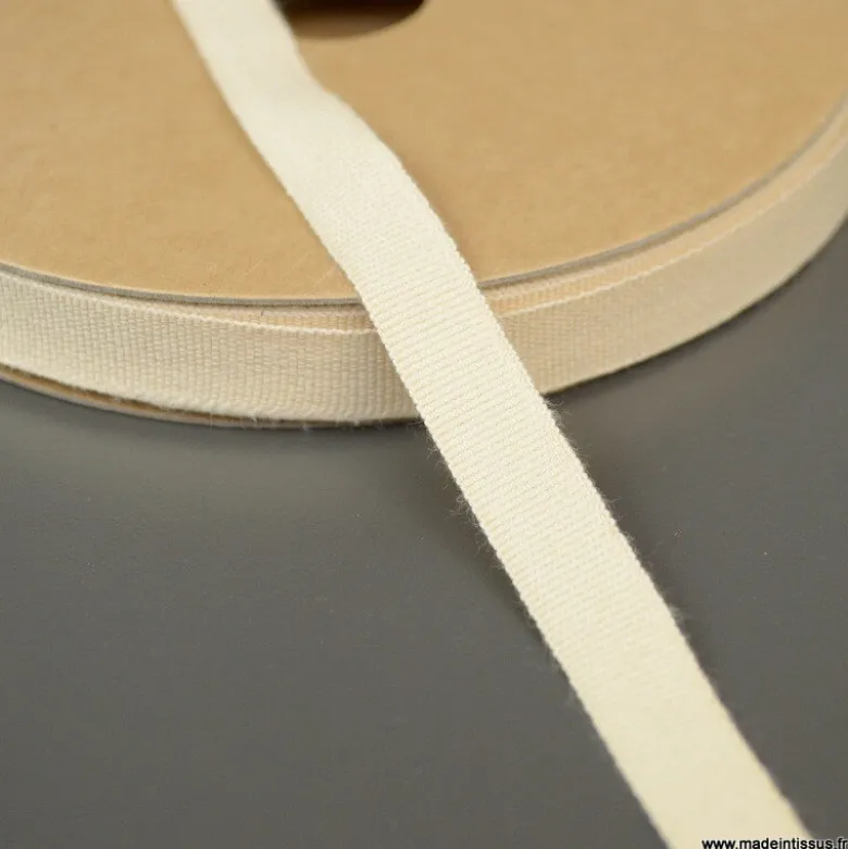 Ruban gros grain BIO 10mm coloris Naturel