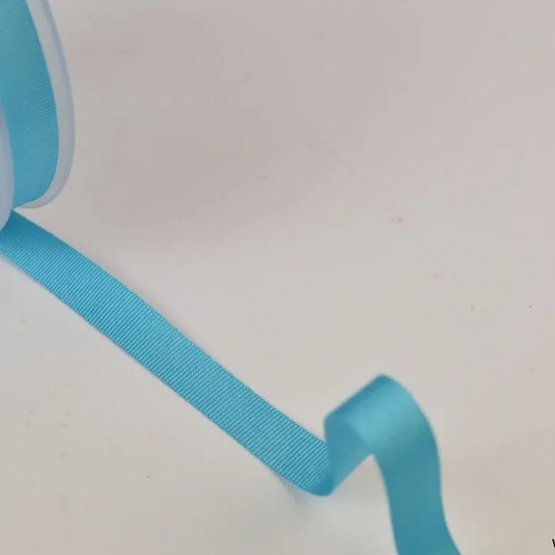 Ruban gros grain BLEU TURQUOISE, 10 mm, .