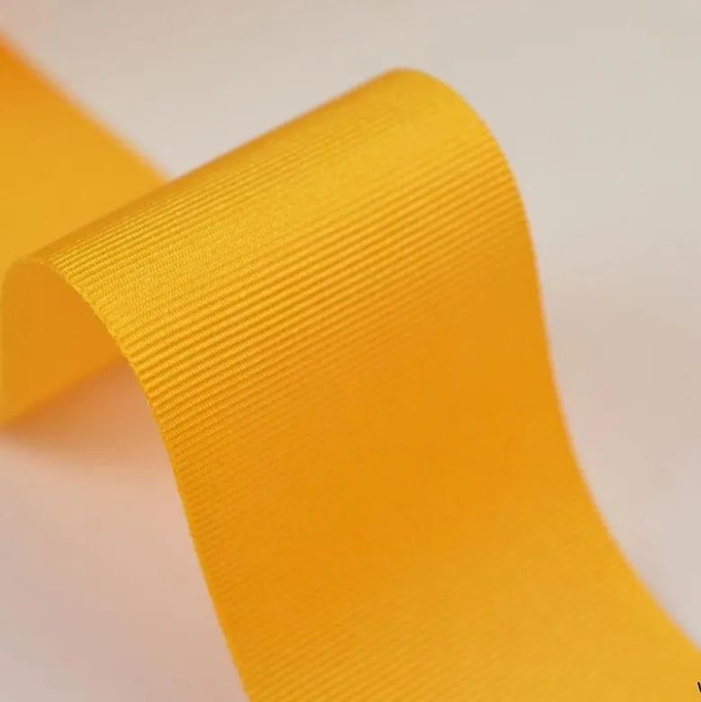 Ruban gros grain JAUNE 455 38 mm, .