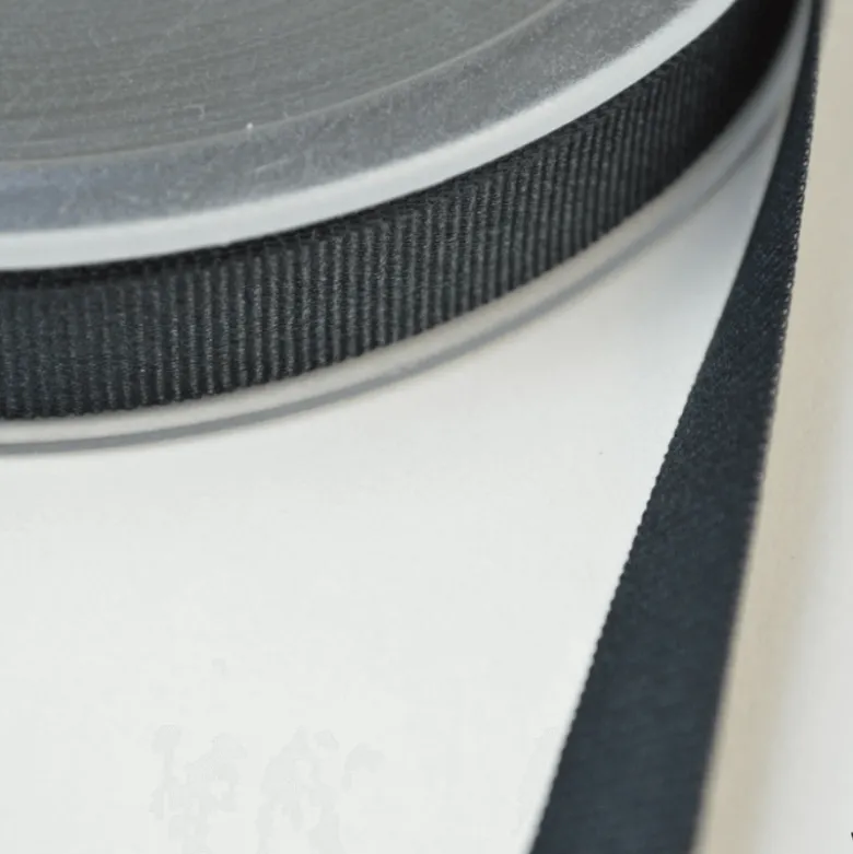 Ruban gros grain NOIR, 10 mm, .
