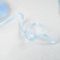 Ruban satin bleu ciel - 6 mm