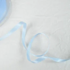 Ruban satin bleu ciel - 6 mm