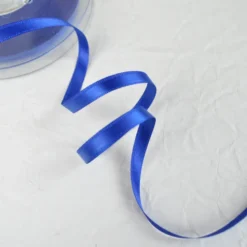 Ruban satin bleu roi - 6 mm
