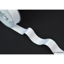 Ruban SATIN double face BLANC , 25 mm, .