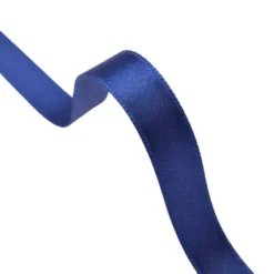 Ruban SATIN double face BLEU MARINE , 10 mm, .