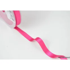 Ruban SATIN double face FUCHSIA , 10 mm