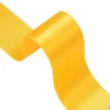 Ruban SATIN double face JAUNE , 25 mm, .