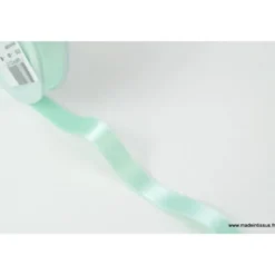Ruban SATIN double face MENTHE, 10 mm, .