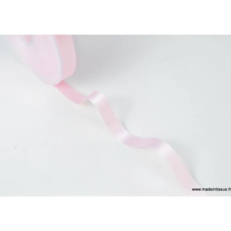 Ruban SATIN double face ROSE , 10 mm