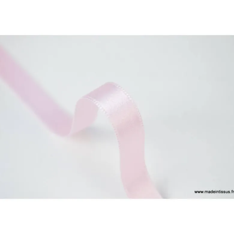 Ruban SATIN double face ROSE , 10 mm