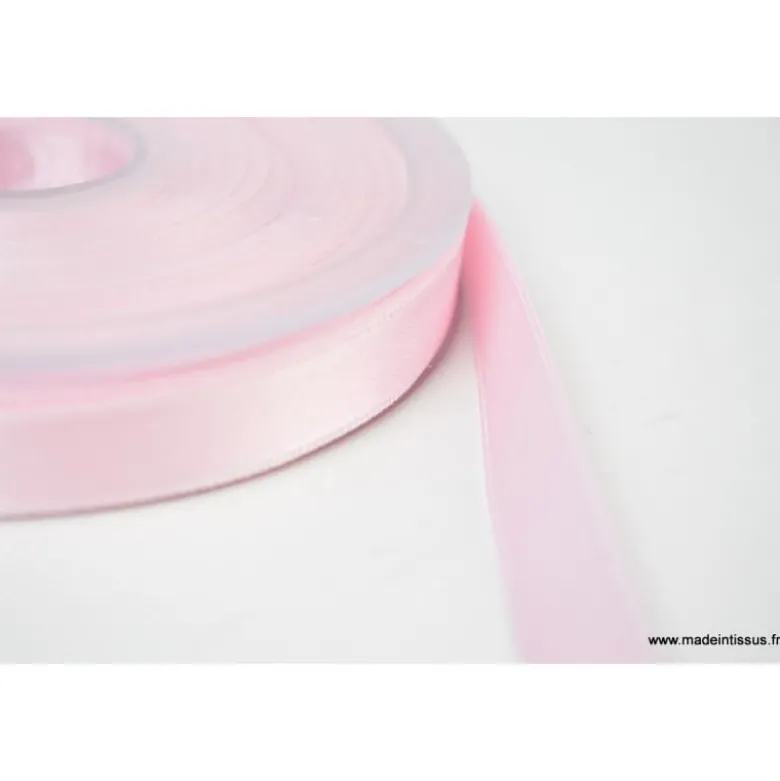 Ruban SATIN double face ROSE , 10 mm