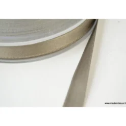 Ruban SATIN double face TAUPE, 10 mm, .
