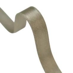 Ruban SATIN double face TAUPE, 10 mm, .