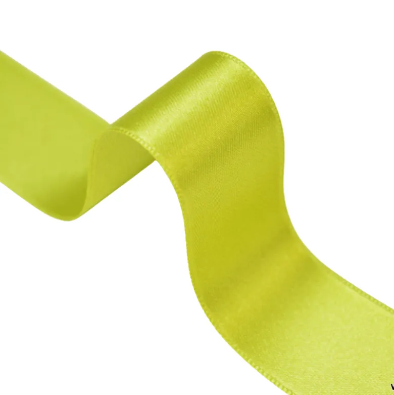 Ruban SATIN double face VERT , 25 mm, .