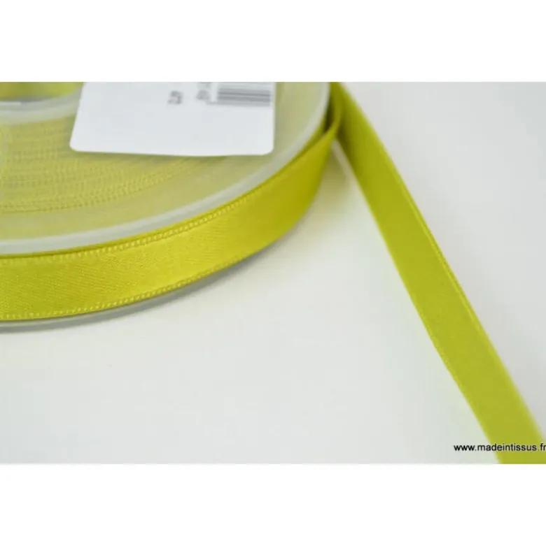 Ruban SATIN double face VERT, 10 mm, .