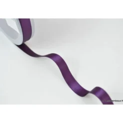 Ruban SATIN double face VIOLET , 10 mm