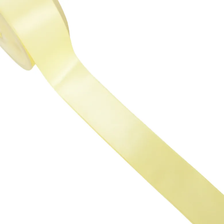 Ruban satin jaune clair - 38 mm