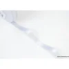 Ruban SATIN LUREX ARGENT - TRAME BLANC, 10 mm