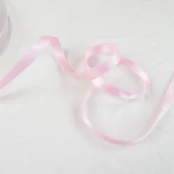 Ruban satin rose bébé - 6 mm