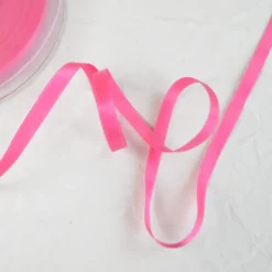 Ruban satin rose bonbon - 6 mm