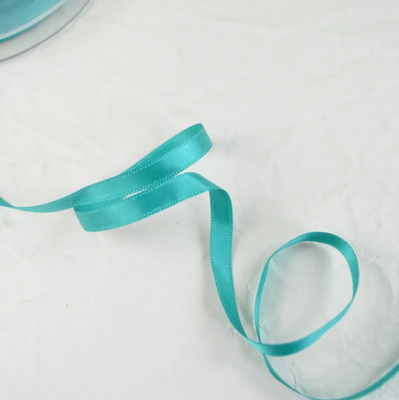 Ruban satin Turquoise - 6 mm