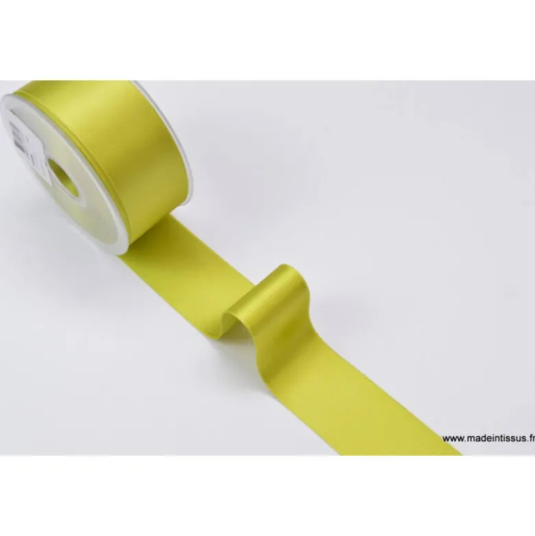 Ruban SATIN VERT ANIS, 38 mm, .