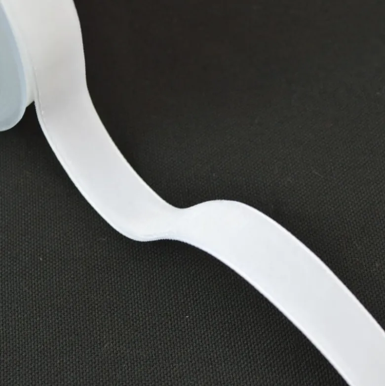 Ruban velours Blanc, 16mm, .