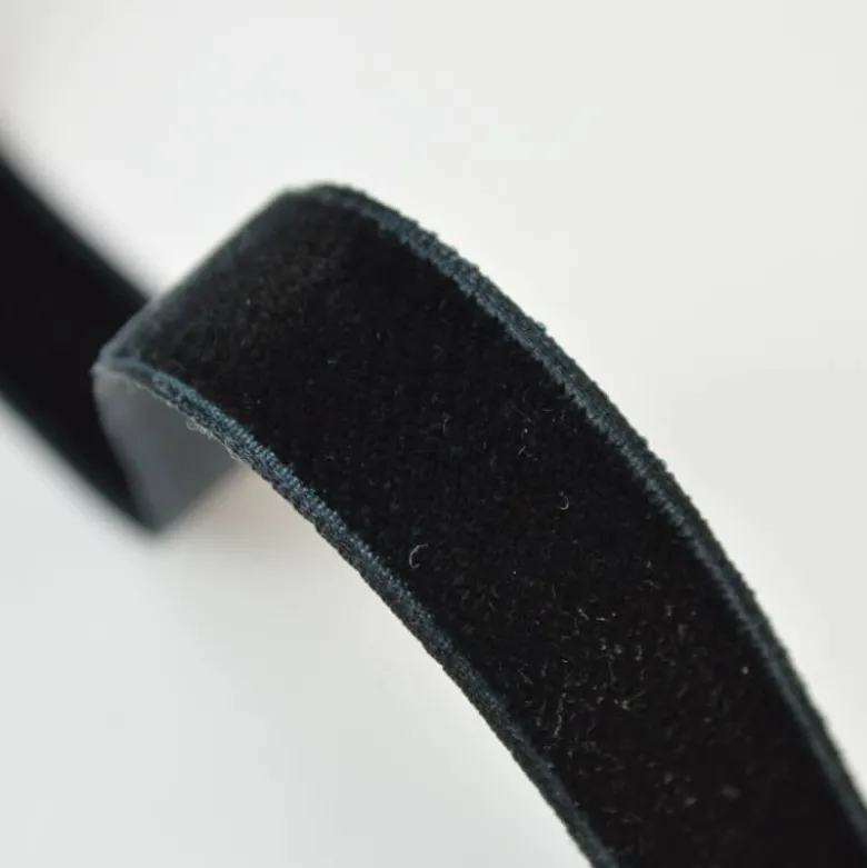 Ruban velours Noir, 16mm, .