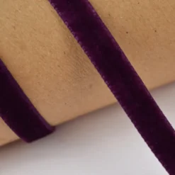 Ruban velours violet, 9mm, .