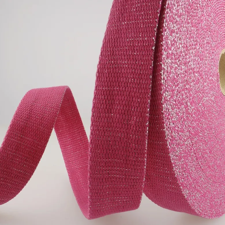 Sangle Lurex Fuchsia 30mm pour sac
