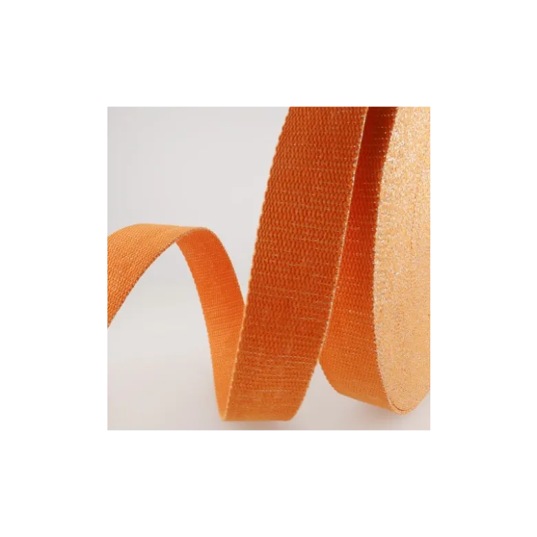 Sangle Lurex Orange et argent 30mm pour sac