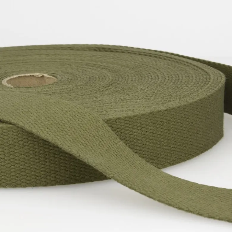 Sangle renforcée en coton pour sac coloris Kaki