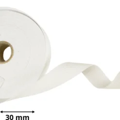 Sangle souple 30mm en coton - Blanc